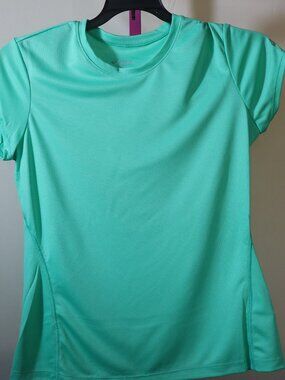 Asics Short Cap Sleeves, Moisture wicking - Turquoise Green - Medium